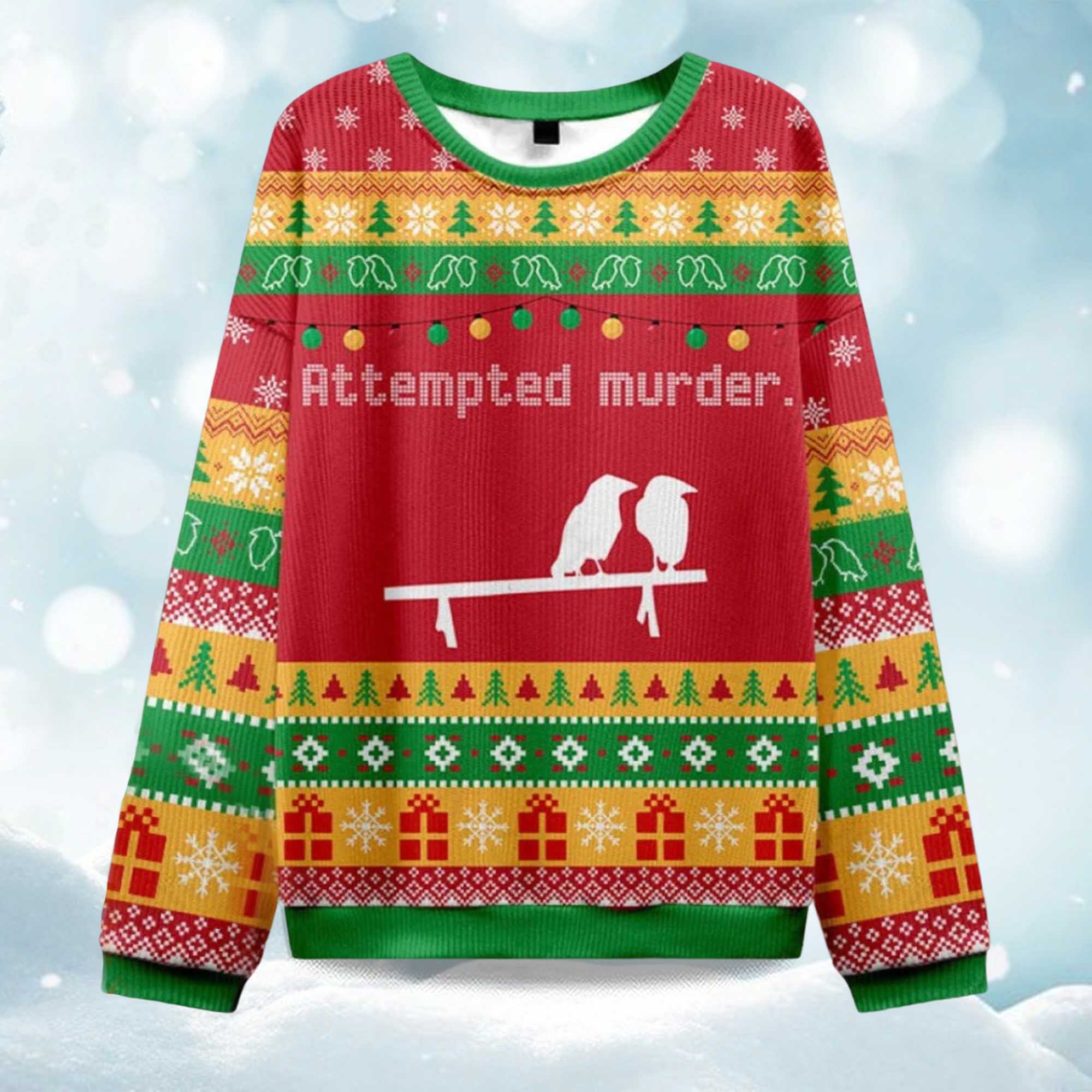 2025 Attempted Murder Ugly Christmas Sweater 2025 Attempted Murder Ugly Christmas Sweater