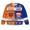 2025 Bears x Cubs It's The Most Wonderful Time Of The Year Ugly Christmas Sweater (1)