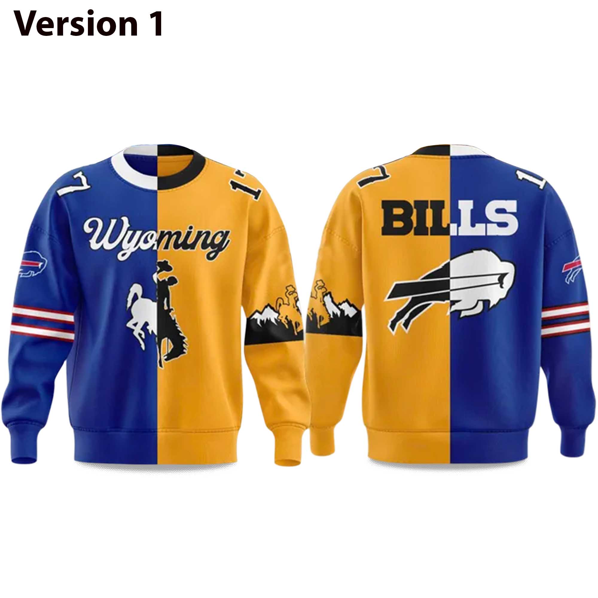 2025 Bills Josh Allen Wyoming Cowboys Sweatshirt 2025 Bills Josh Allen Wyoming Cowboys Sweatshirt