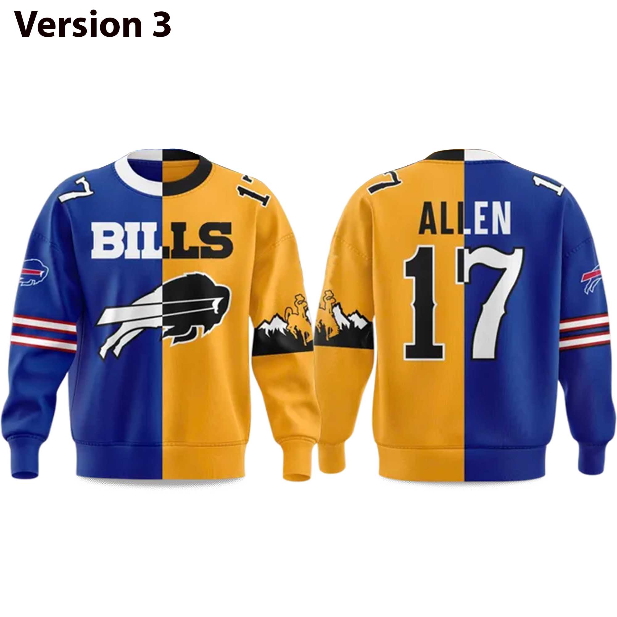2025 Bills Josh Allen Wyoming Cowboys Sweatshirt 3 2025 Bills Josh Allen Wyoming Cowboys Sweatshirt