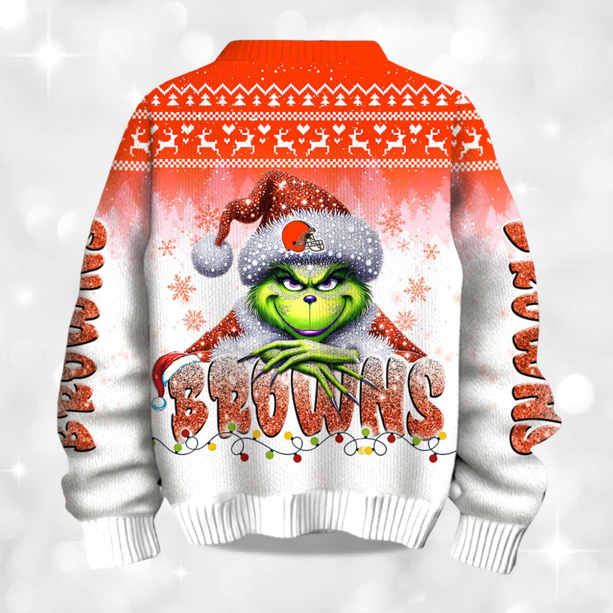 2025 Browns Grnch Season Christmas Ugly Sweater 2 2025 Browns Grnch Season Christmas Ugly Sweater 2
