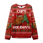 2025 Capybara Celebration Christmas Ugly Sweater