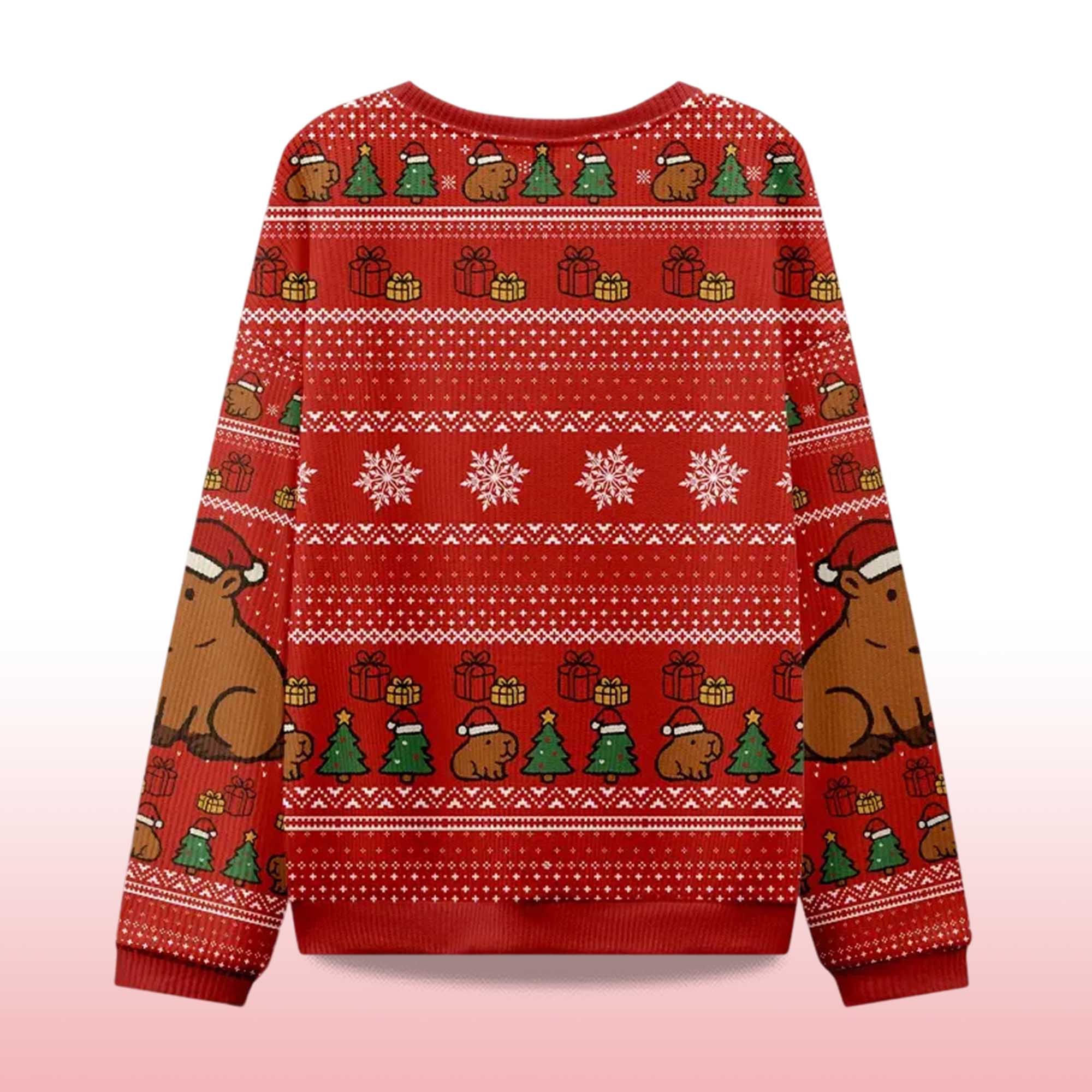 2025 Capybara Celebration Christmas Ugly Sweater 2 2025 Capybara Celebration Christmas Ugly Sweater 2