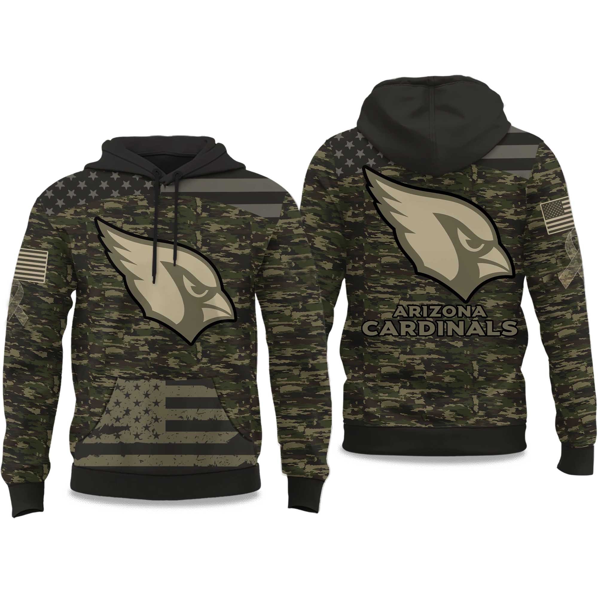 2025 Cardinals Salute to Service Camo Hoodie 2025 Cardinals Salute to Service Camo Hoodie