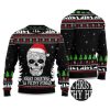 2025 Cat Skull Santa Ugly Christmas Sweater 1