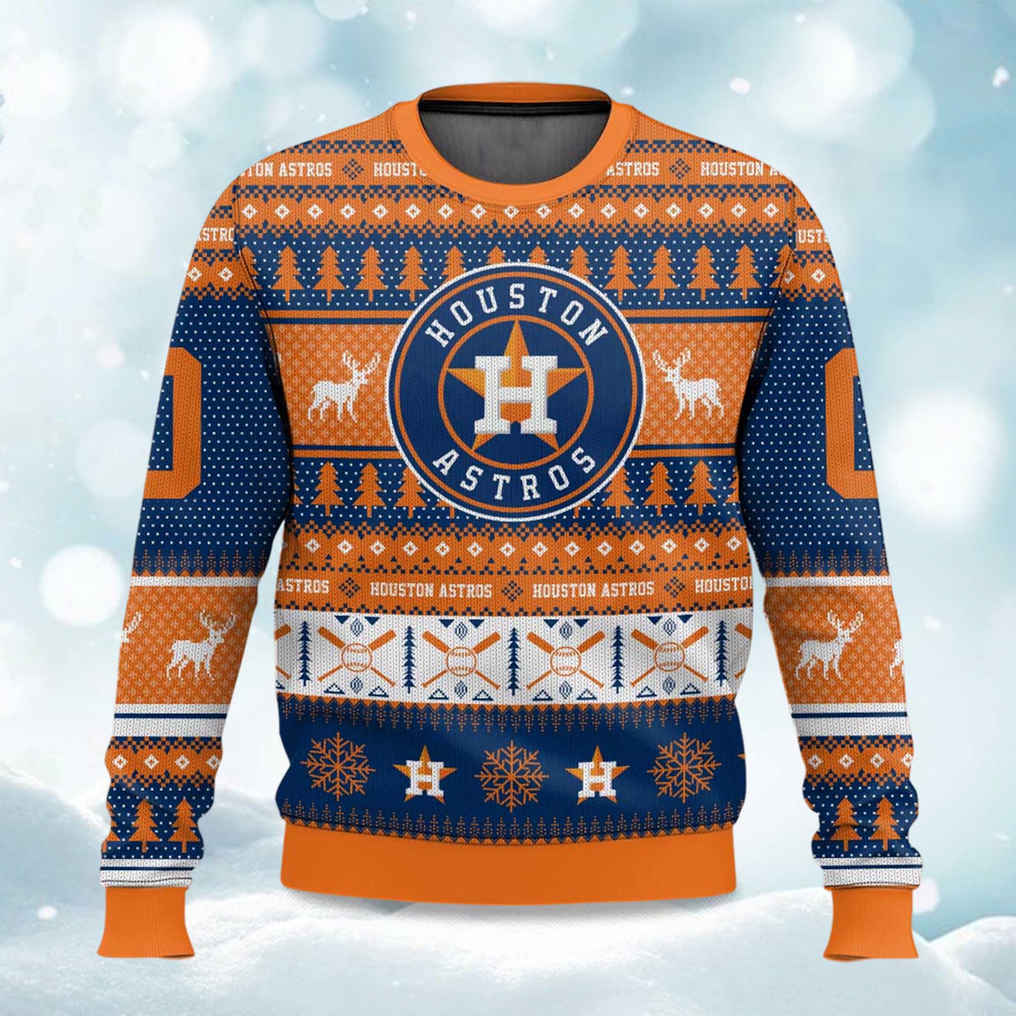 2025 Christmas Astros Baseball Personalized Ugly Sweater 2025 Christmas Astros Baseball Personalized Ugly Sweater