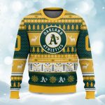 2025 Christmas Athletics Baseball Personalized Ugly Sweater