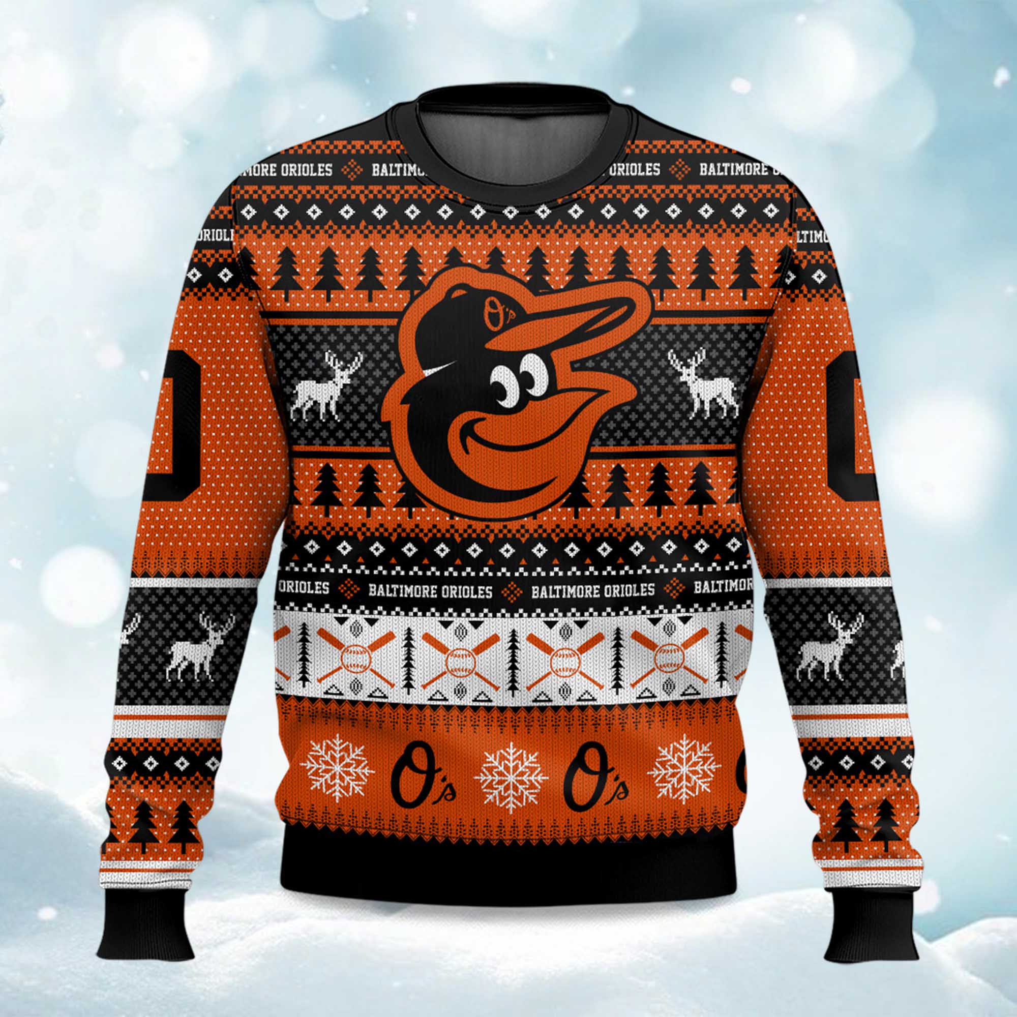 2025 Christmas Baltimore Orioles Personalized Ugly Sweater 2025 Christmas Baltimore Orioles Personalized Ugly Sweater