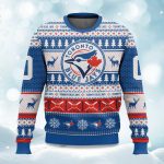2025 Christmas Blue Jays Baseball Personalized Ugly Sweater