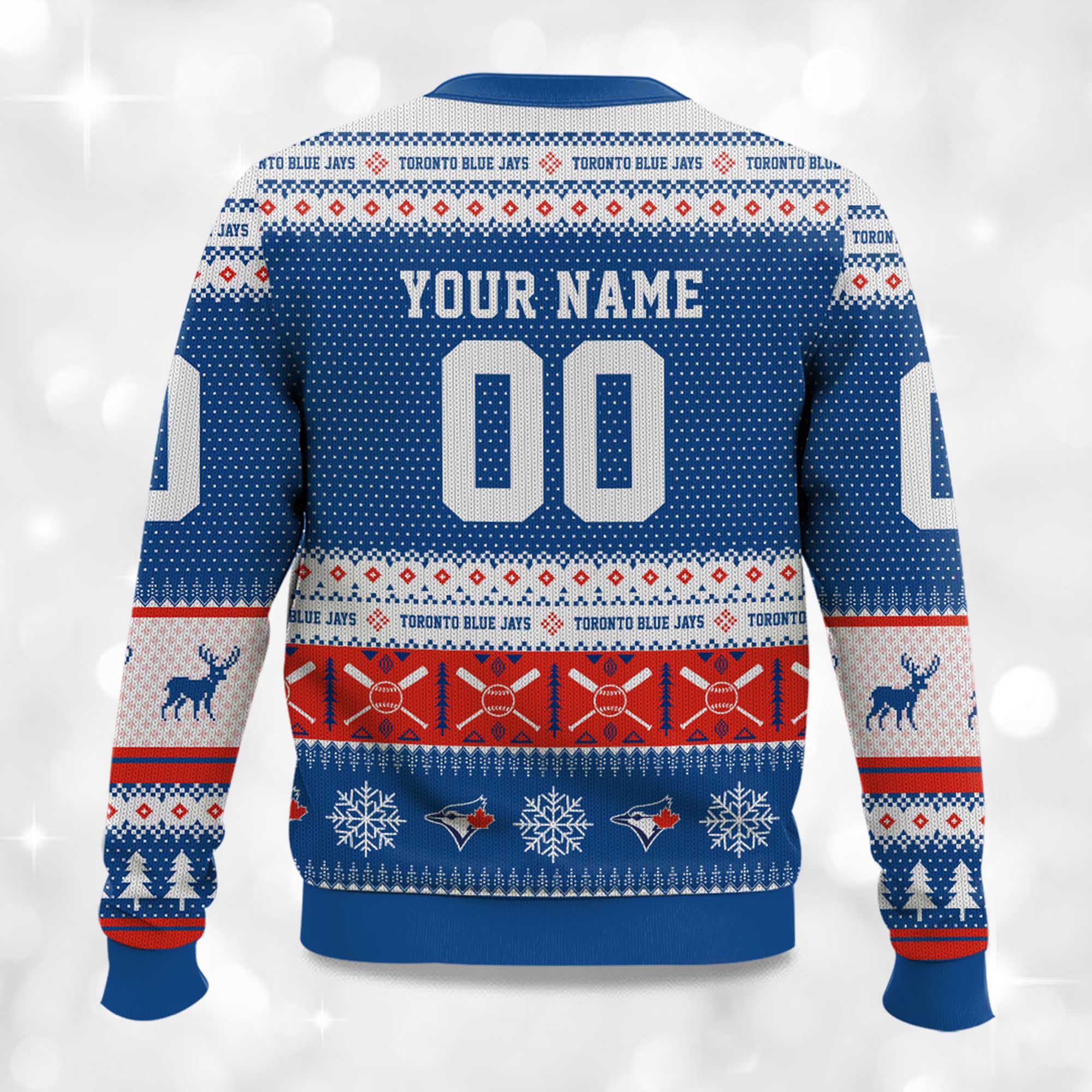2025 Christmas Blue Jays Baseball Personalized Ugly Sweater 2 2025 Christmas Blue Jays Baseball Personalized Ugly Sweater 2