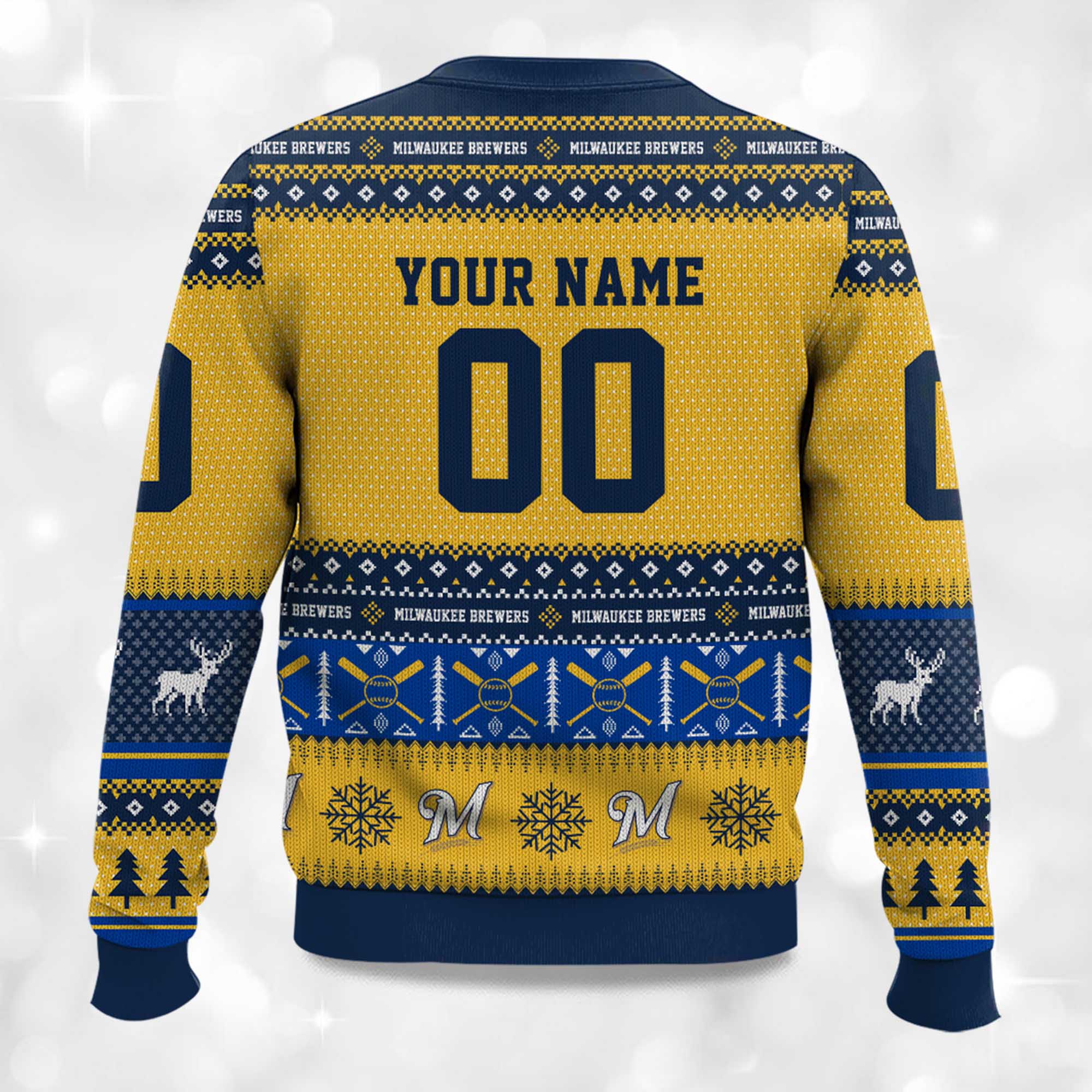 2025 Christmas Brewers Baseball Personalized Ugly Sweater 2 2025 Christmas Brewers Baseball Personalized Ugly Sweater 2