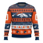 2025 Christmas Broncos Personalized Ugly Sweater
