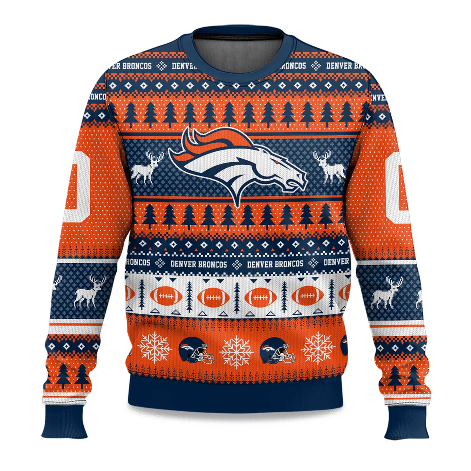 2025 Christmas Broncos Personalized Ugly Sweater 2025 Christmas Broncos Personalized Ugly Sweater