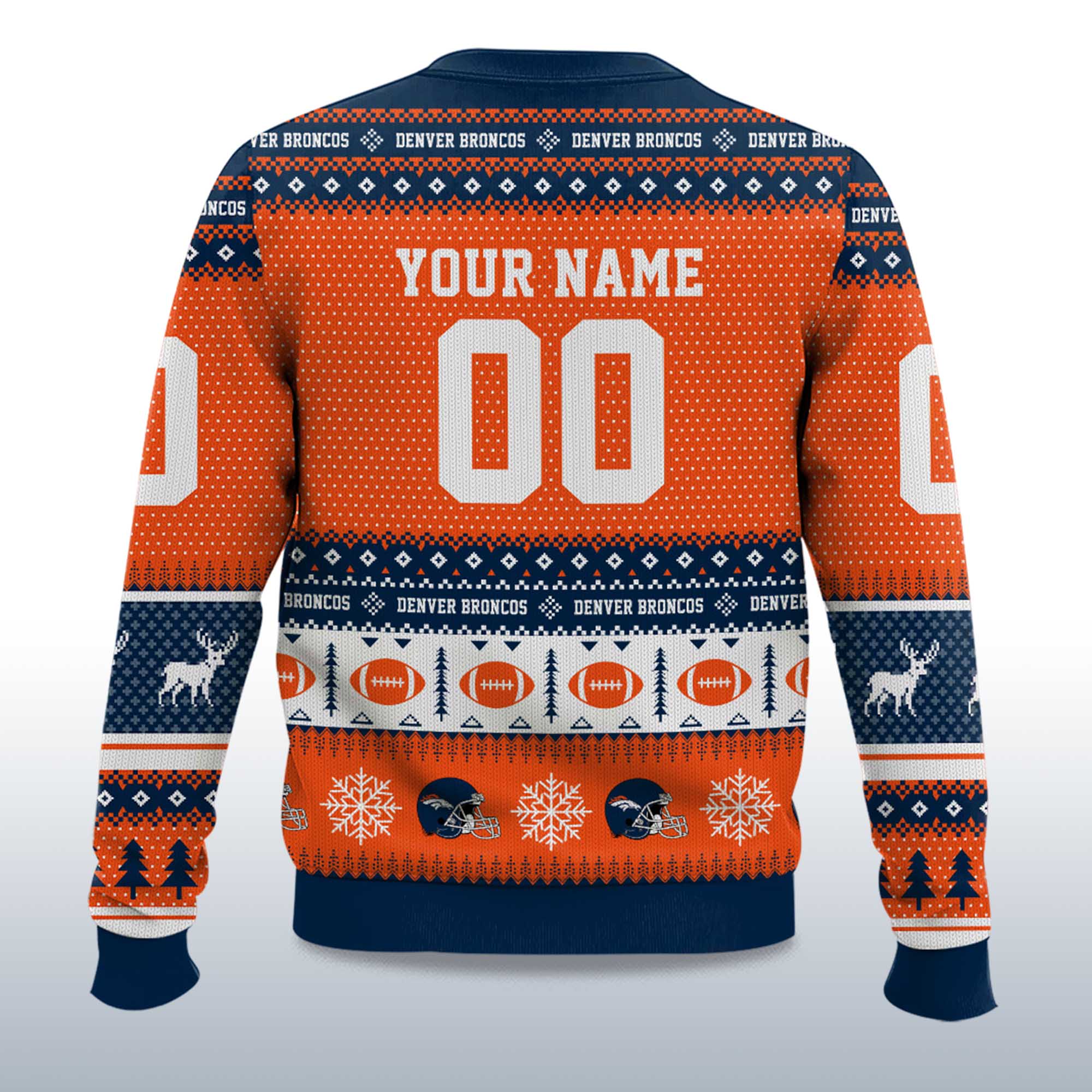 2025 Christmas Broncos Personalized Ugly Sweater 2 2025 Christmas Broncos Personalized Ugly Sweater 2