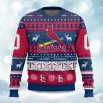 2025 Christmas Cardinals Baseball Personalized Ugly Sweater