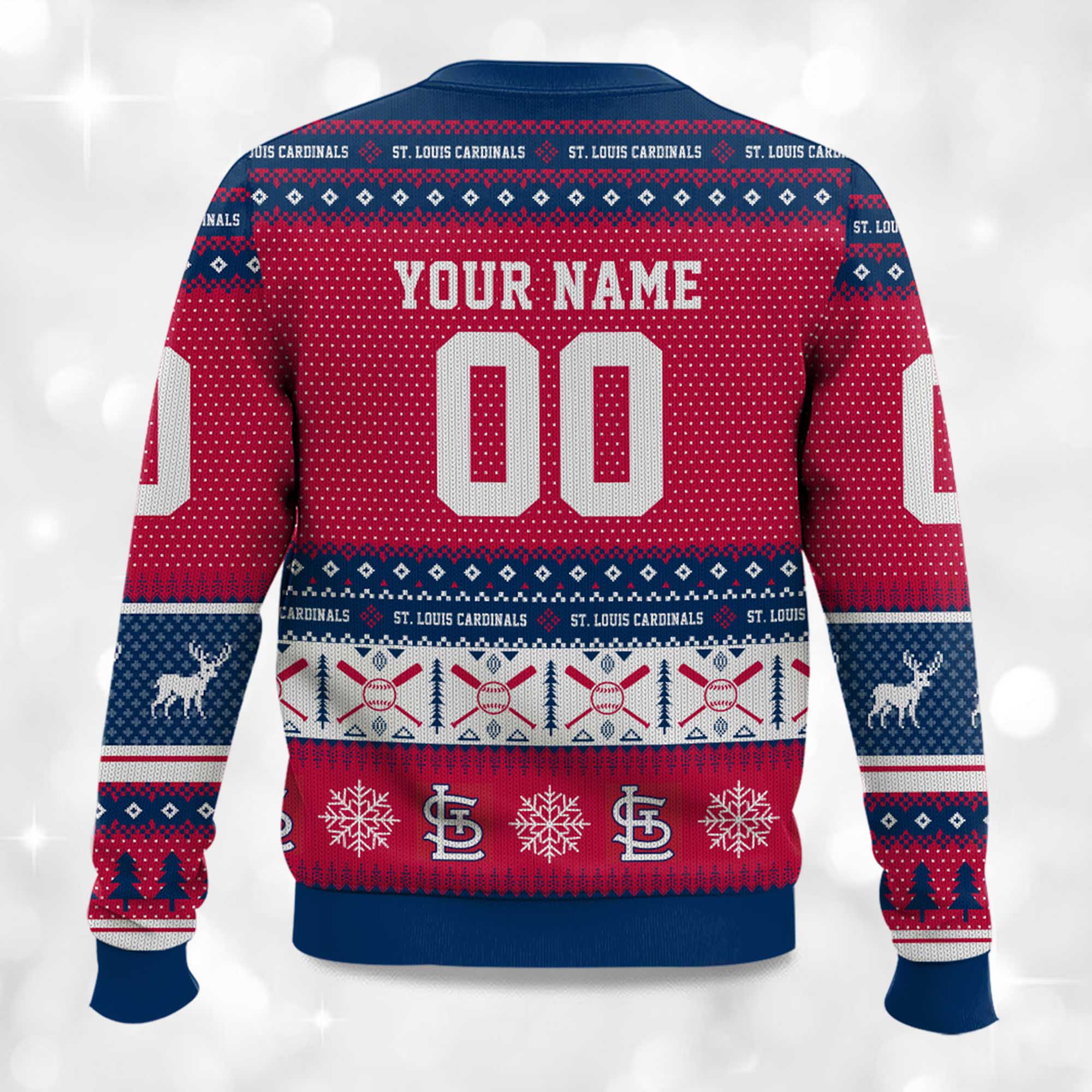 2025 Christmas Cardinals Baseball Personalized Ugly Sweater 2 2025 Christmas Cardinals Baseball Personalized Ugly Sweater 2
