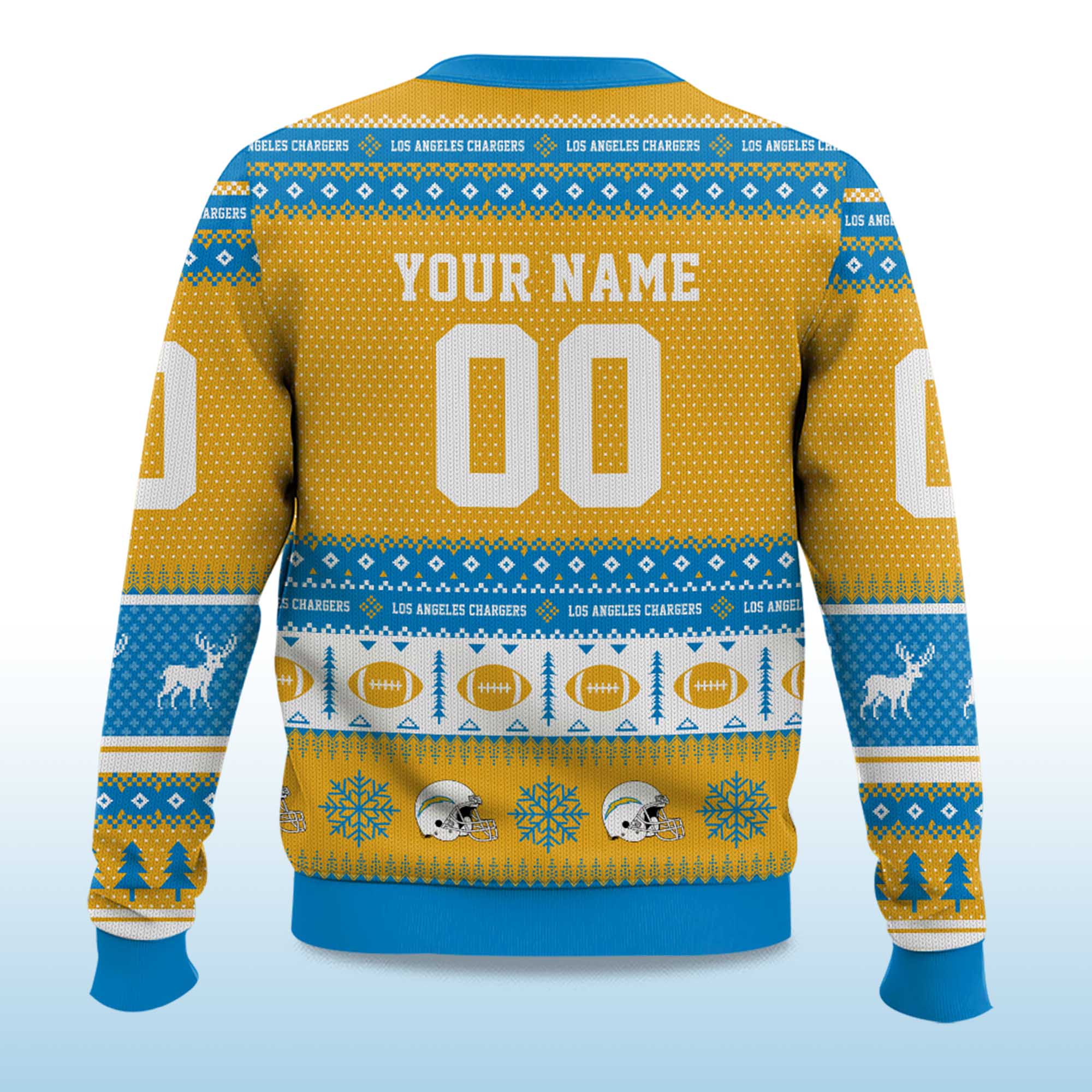 2025 Christmas Chargers Personalized Ugly Sweater 2 2025 Christmas Chargers Personalized Ugly Sweater
