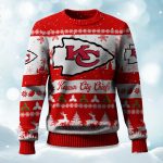 2025 Christmas Chiefs Festive Reindeer & Tree Ugly Sweater