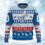 2025 Christmas Dodgers Baseball Personalized Ugly Sweater