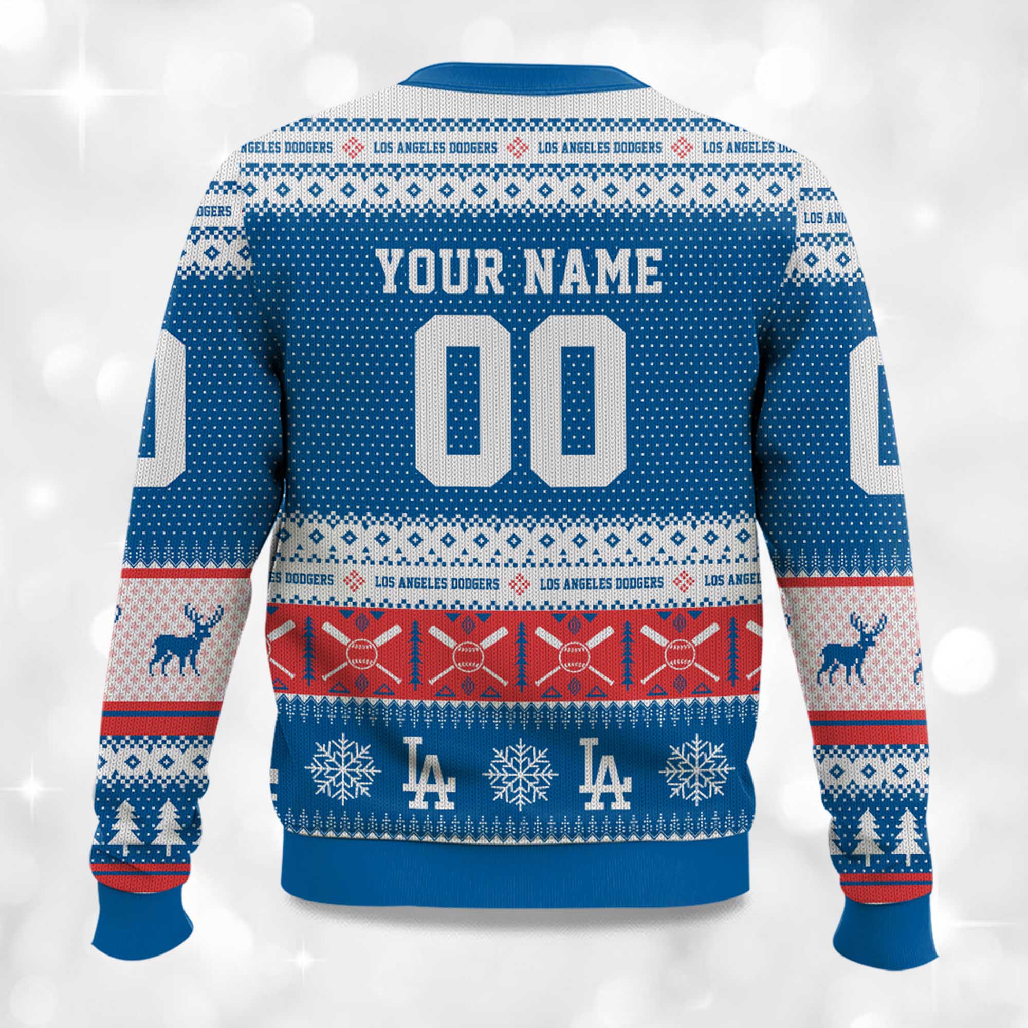 2025 Christmas Dodgers Baseball Personalized Ugly Sweater 2 2025 Christmas Dodgers Baseball Personalized Ugly Sweater 2