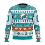 2025 Christmas Dolphins Personalized Ugly Sweater