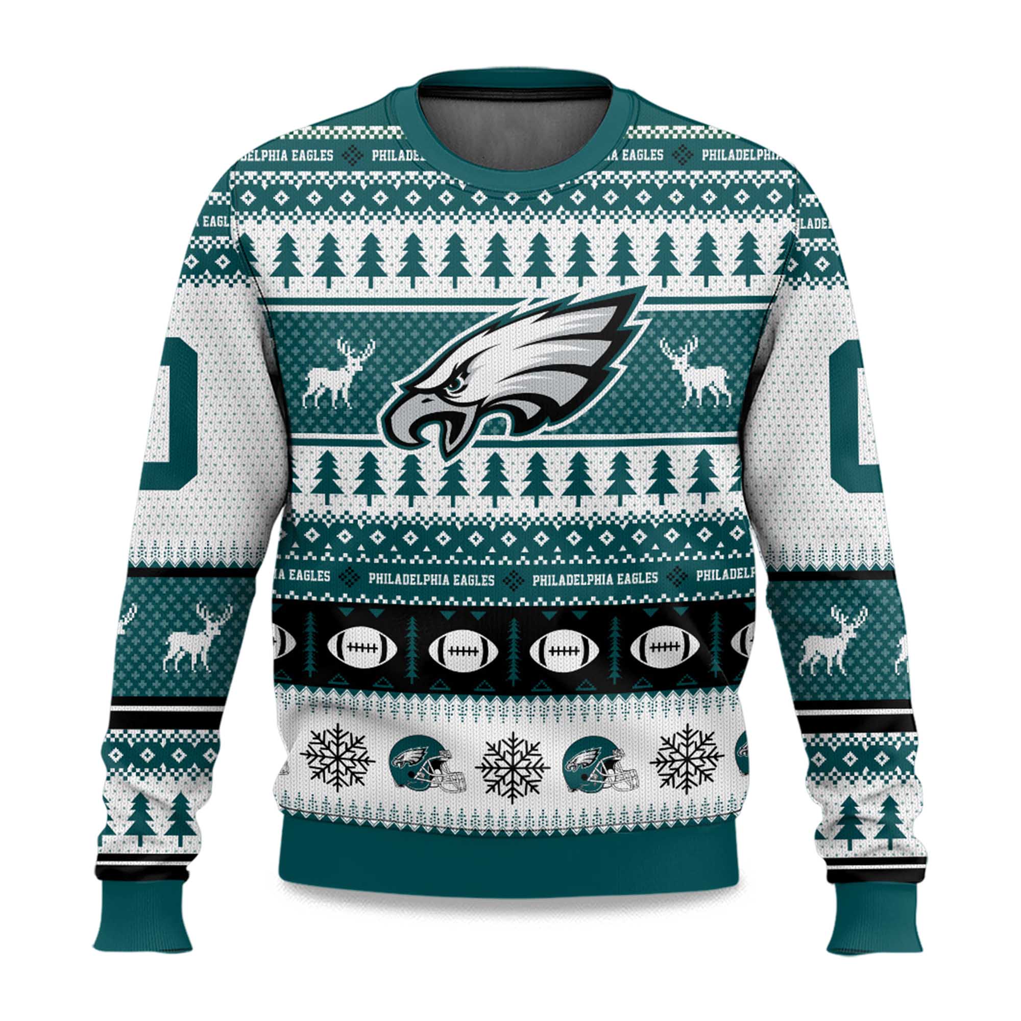 2025 Christmas Eagles Personalized Ugly Sweater 2025 Christmas Eagles Personalized Ugly Sweater