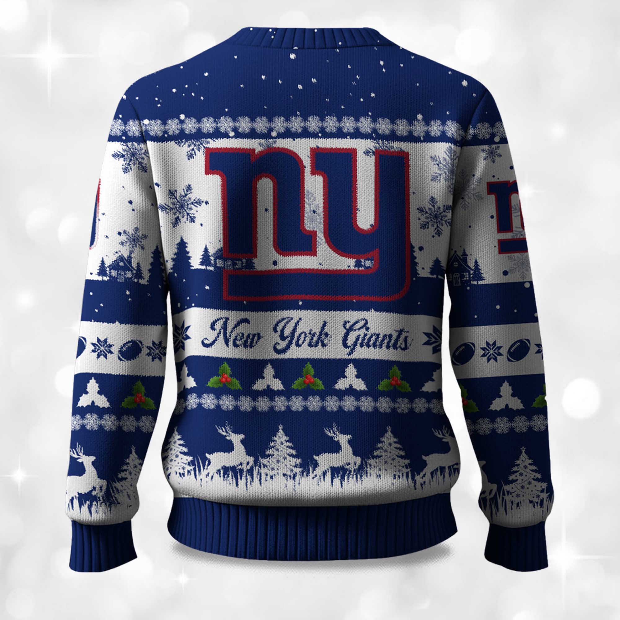 2025 Christmas Giants Festive Reindeer & Tree Ugly Sweater 2 2025 Christmas Giants Festive Reindeer Tree Ugly Sweater 2