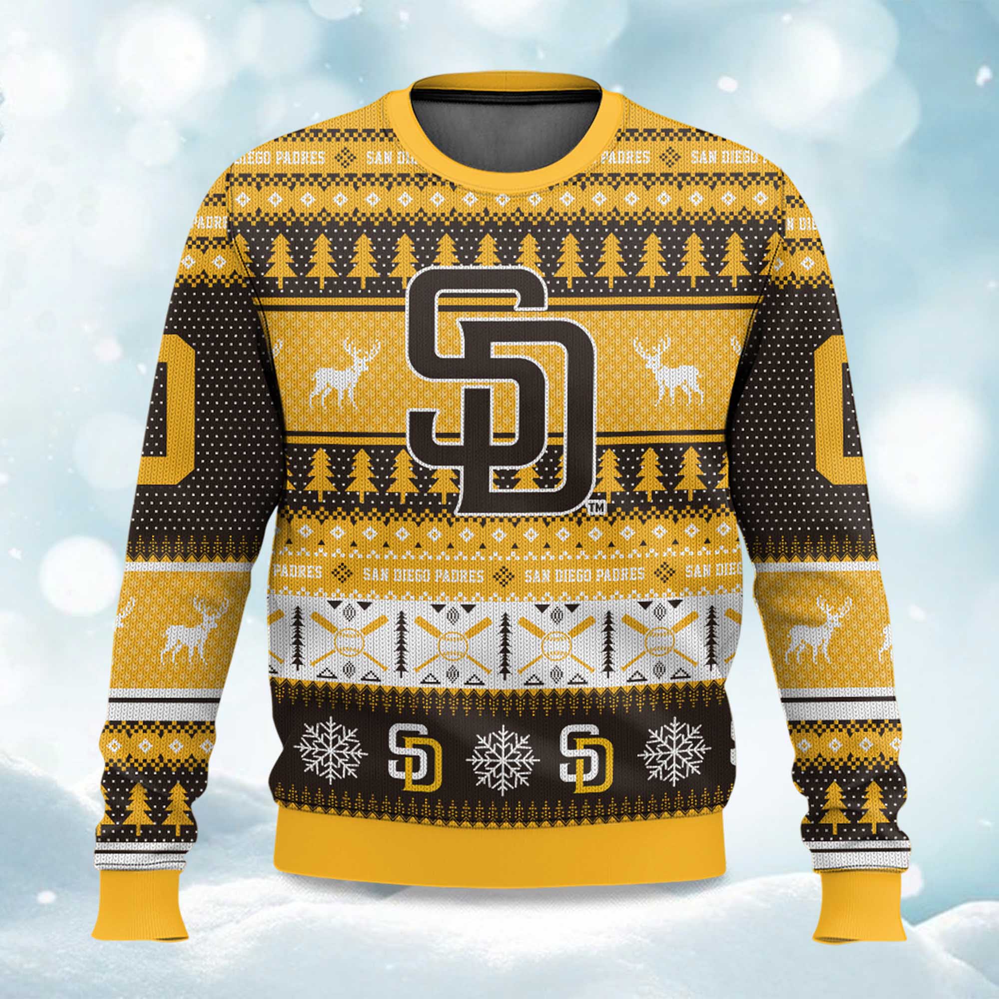 2025 Christmas Padres Baseball Personalized Ugly Sweater 2025 Christmas Padres Baseball Personalized Ugly Sweater