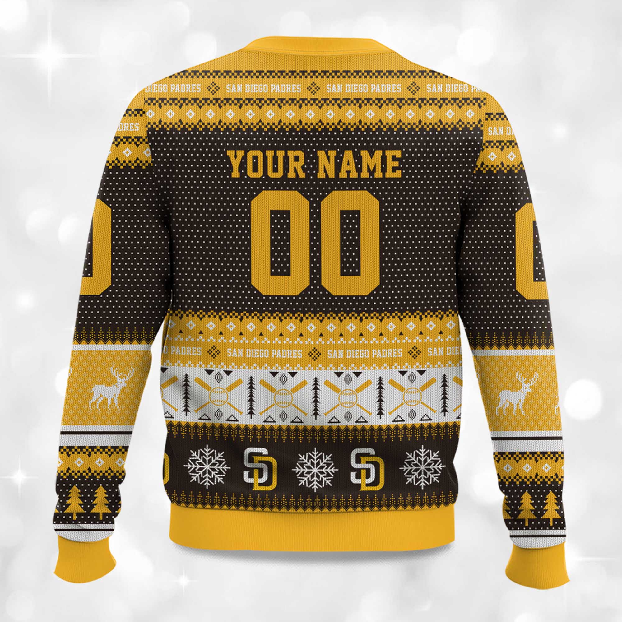 2025 Christmas Padres Baseball Personalized Ugly Sweater 2 2025 Christmas Padres Baseball Personalized Ugly Sweater 2