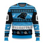 2025 Christmas Panthers Personalized Ugly Sweater