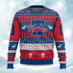 2025 Christmas Phillies Baseball Personalized Ugly Sweater