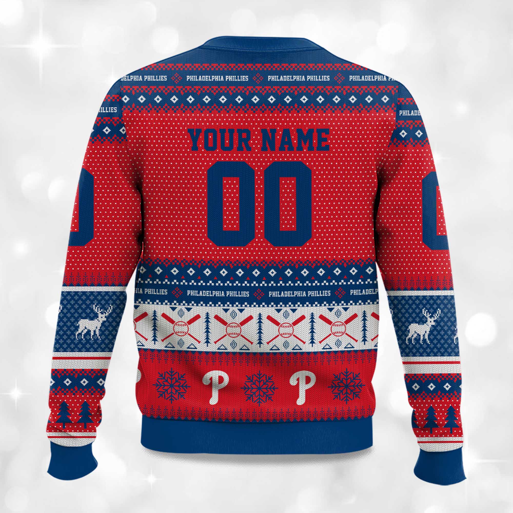 2025 Christmas Phillies Baseball Personalized Ugly Sweater 2 2025 Christmas Phillies Baseball Personalized Ugly Sweater 2
