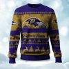 2025 Christmas Ravens Festive Reindeer Tree Ugly Sweater 1