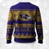 2025 Christmas Ravens Festive Reindeer Tree Ugly Sweater 2