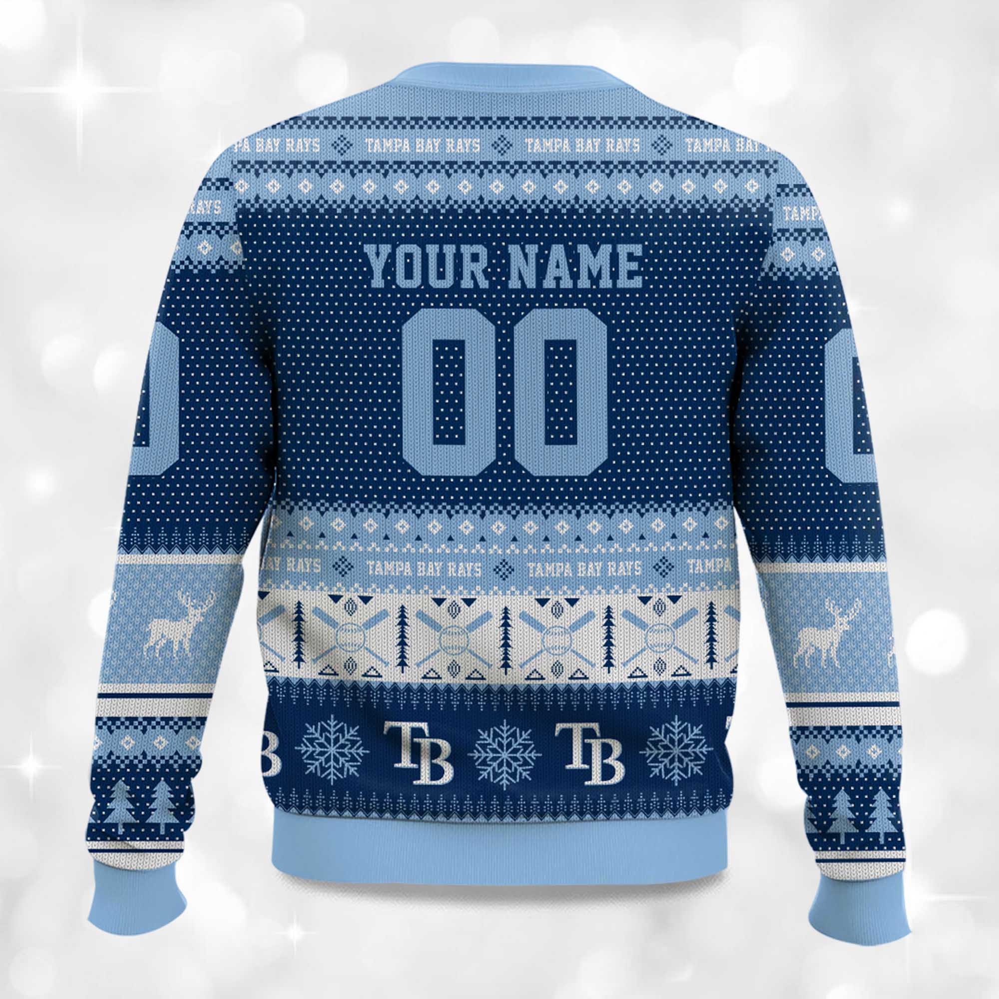 2025 Christmas Rays Baseball Personalized Ugly Sweater 2 2025 Christmas Rays Baseball Personalized Ugly Sweater 2