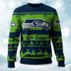 2025 Christmas Seahawks Festive Reindeer & Tree Ugly Sweater
