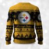 2025 Christmas Steelers Festive Reindeer Tree Ugly Sweater 2