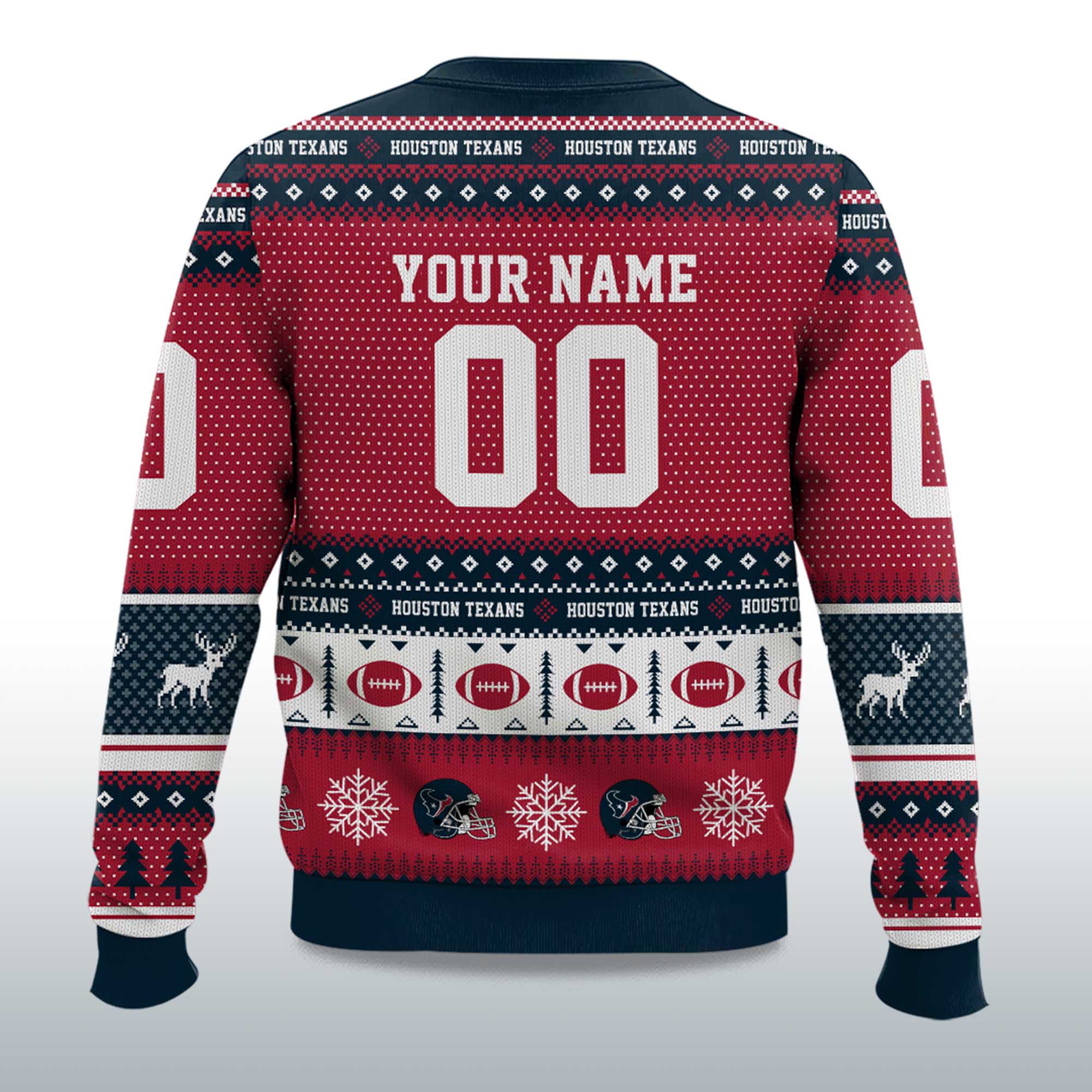 2025 Christmas Texans Personalized Ugly Sweater 2 2025 Christmas Texans Personalized Ugly Sweater 2