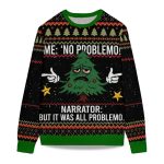 2025 Christmas Tree Me No Problemo Ugly Sweater