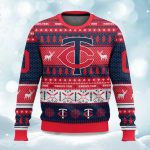 2025 Christmas Twins Baseball Personalized Ugly Sweater