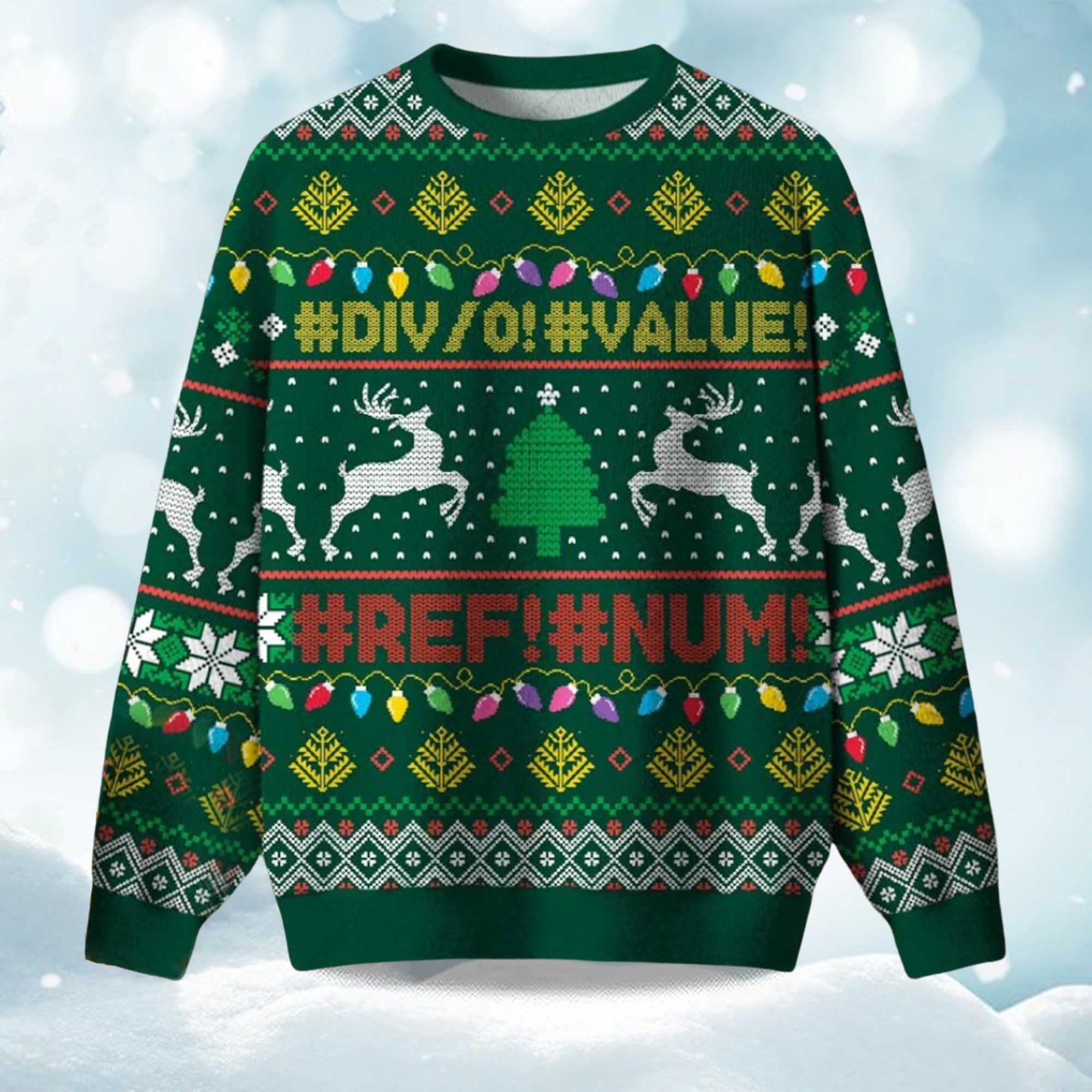 2025 DIV0 Value Ref Num Ugly Christmas Sweater 2025 DIV0 Value Ref Num Ugly Christmas Sweater
