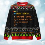 2025 Dear Santa Define Good Return Nice List My Wishlist  Ugly Christmas Sweater