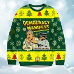 2025 Democracy Manifest Christmas Ugly Sweater