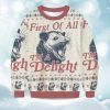2025 First of All Im a Delight Possum Christmas Ugly Sweater 1