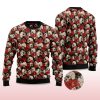 2025 Floral Skull Ugly Christmas Sweater