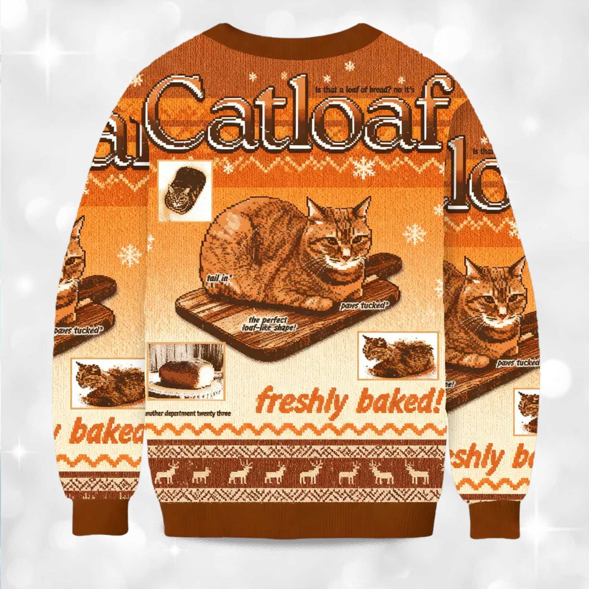 2025 Freshly Baked Cat Loaf Christmas Ugly Sweater 2 2025 Freshly Baked Cat Loaf Christmas Ugly Sweater 2