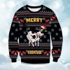 2025 Funny Cow Merry Kiss My Ass Ugly Christmas Sweater
