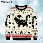 2025 Funny Cute Cat Christmas Ugly Sweater