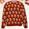 2025 Funny Trump Face Santa Christmas Ugly Sweater