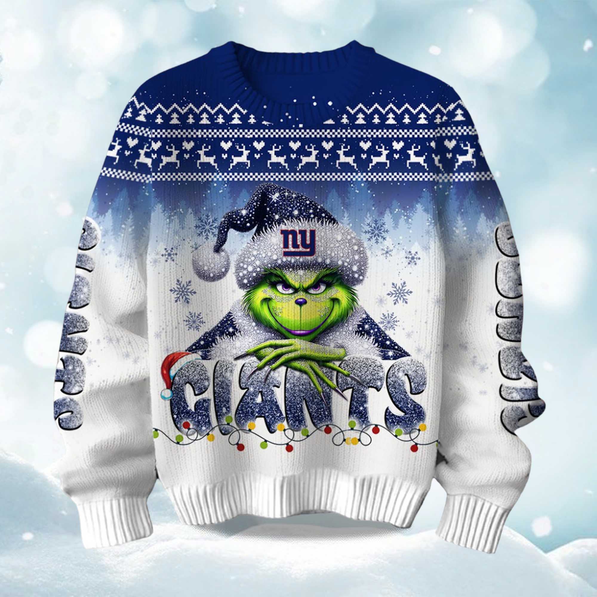 2025 Giants Grnch Season Christmas Ugly Sweater 2025 Giants Grnch Season Christmas Ugly Sweater